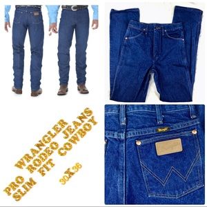 Wrangler Pro Rodeo Jeans Slim Fit Cowboy Cut Rigid